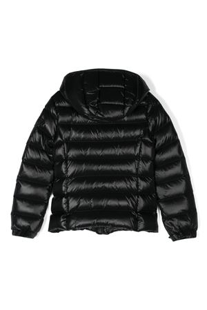 bomber in piuma d'oca nero MONCLER KIDS | J29541A5271068950999